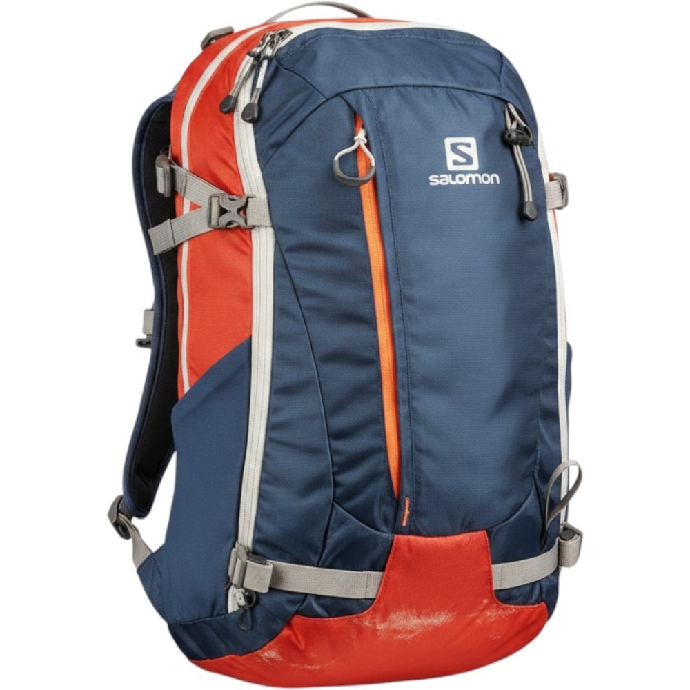 Salomon Quest 15 Backpack Navy Blue Orange 15L Hiking Trail Running Daypack